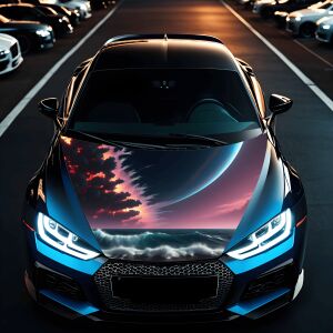 "Hood Art" autótetőfólia, kültéri használatra, S méret (150 x 110cm) - Kód: AVX-CAPOTA-023S