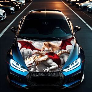 "Hood Art" autótetőfólia, kültéri használatra, S méret (150 x 110cm) - Kód: AVX-CAPOTA-009S