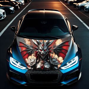 "Hood Art" autótetőfólia, kültéri használatra, M méret (165 x 120cm) - Kód: AVX-CAPOTA-027M