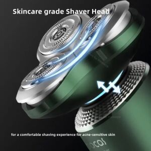 Soocas S5 zöld pót borotvafej fehér háttérrel - Elektromos borotvafej