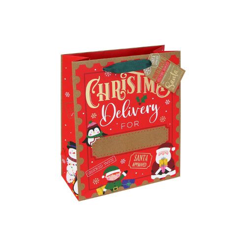 Clairefontaine Eurowrap Xmas delivery ajándéktasak, ünnepi design - Ajándéktasak