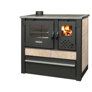 Strend Pro PANONIA fa tüzelésű sparhelt - bézs, sütővel, 10,54 kW, 51cm × 90cm × 85cm, bal oldali füstcső kimenet, füstcső átmérő: 120 mm, A+ 142053270 - Kályha