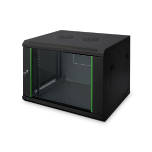 ASSMANN Electronic DN-19 12-U-EC-SW állvány 12U Falra szerelhető állvány Fekete 142057179 - Assmann