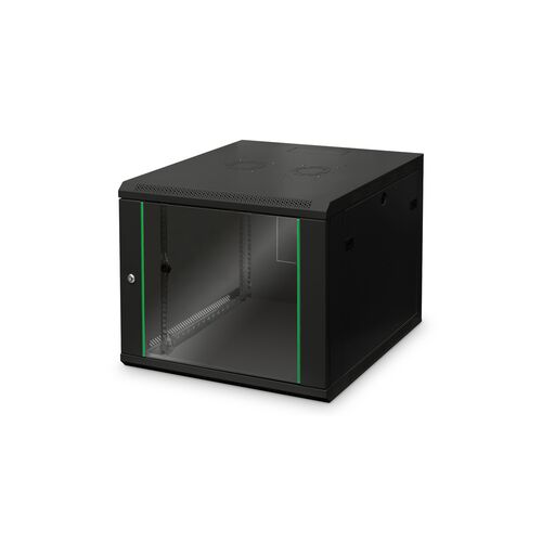 ASSMANN Electronic DN-19 09U-6/6-EC-SW állvány 9U Falra szerelhető állvány Fekete