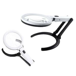 138 mm-es megvilágított talpas nagyító