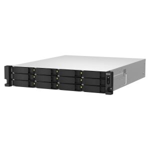 QNAP TS-H1887XU-RP NAS Rack (2U) Intel Xeon E E-2336 32 GB DDR4 0 TB QuTS hero Fekete, Fehér 142058750 - QNAP