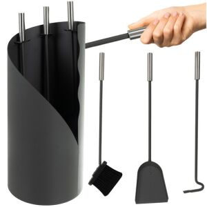 KAMINER 25970 Modern Kandalló Kiegészítők - 4 az 1-ben Acél Szett