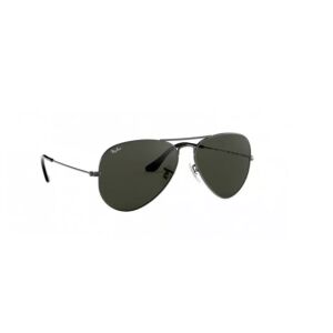 Slnečné okuliare Ray-Ban Aviator Large RB3025 W0879, čierny rám, zelené šošovky - Pánske slnečné okuliare