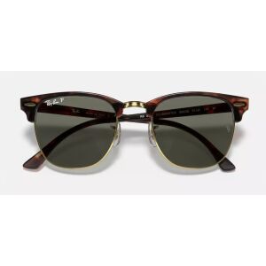 Ray-Ban Clubmaster RB3016 990/58 Korytnačka/Zlatý rám so zelenými šošovkami - Pánske slnečné okuliare