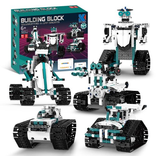 Set educativ 5-în-1 Robot STEM cu control prin aplicație și ambalaj