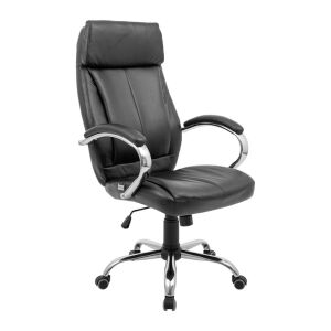 Montreal Chefsessel, RONDI, Kunstleder, Neigungsmechanismus, gepolsterte Armlehnen, schwarz 142063051 - Bürostuhl und Schreibtische