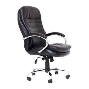 Chefsessel Valencia V, RONDI, Kunstleder, Anyfix-Mechanismus, gepolsterte Armlehnen, schwarz 142063449 - Bürostuhl und Schreibtische