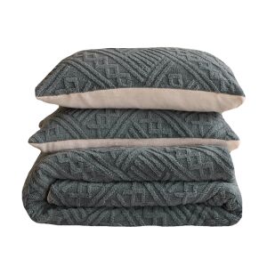 Sunflower Plüss Sötétkék Mintás Ágyneműhuzat Garnitúra - 3 Részes - Ágynemű - ifjúsági és felnőtt