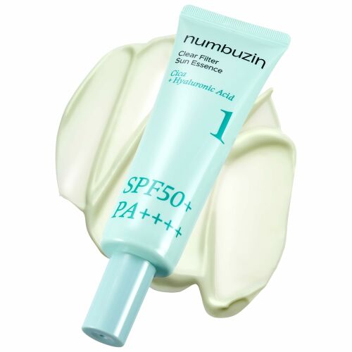 Numbuzin Nr. 1 Sonnenschutz, Sun Essence Transparent Filter, kein Weißeln, feuchtigkeitsspendend, erfrischend, leichtes Finish, 50 ml