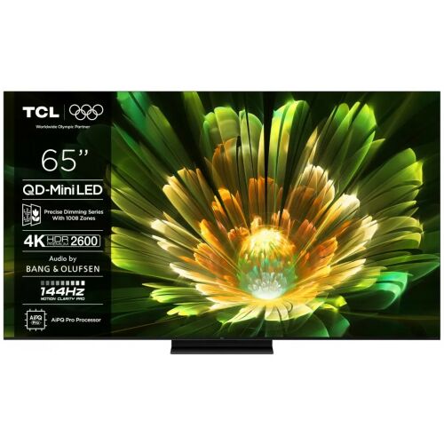 TCL 65Q7C 65 hüvelykes QLED Mini LED 4K Ultra HD Smart TV HDR-rel és Bang & Olufsen hanggal