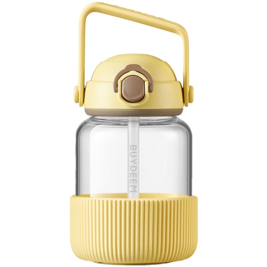 Sticla cu pai portabila BUYDEEM DG78-MY, 800 ml Galben