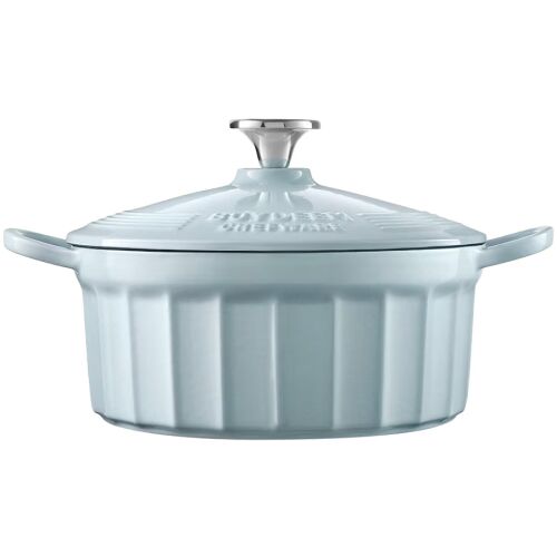 Cratita cu capac BUYDEEM CP521-WB, 2.9 l, Fonta emailata Albastru deschis 142064628