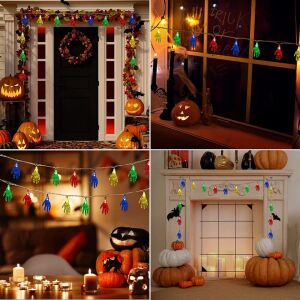 KATELUO Halloween 20 LED svetelná inštalácia, viacfarebná, PVC, 3 m 142065726 - Halloween dekorácie