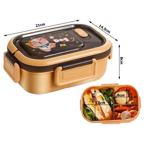 Színes uzsonnásdoboz evőeszközökkel - 8x21x14,5cm 142065793