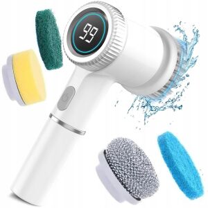 Akumulátorová elektrická kefa s 5 vymeniteľnými hlavicami na čistenie kuchyne a kúpeľne - Čistiace zariadenia