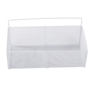 Fém hálós rendszerező öntapadós tartóval, fehér - 29x14x10cm 142066864 - Tárolás & Rendszerezés