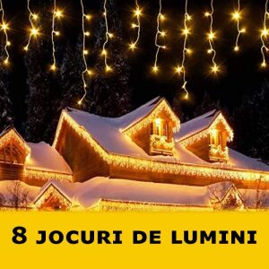 EDAR meleg fehér LED jégcsap fényfüzér karácsonyi házdíszítéshez - SIKS