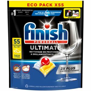 Kapsułki do zmywarki Finish Ultimate All in 1 Lemon Sparkle, 55 prań 142069475 - Finish Tabletki do zmywarek
