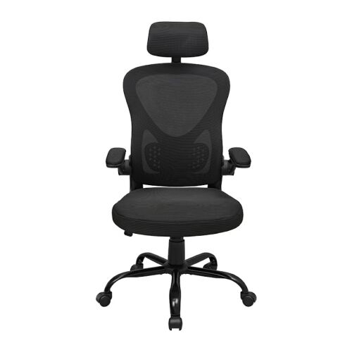 Ergonomischer Bürostuhl Integro, RONDI, mit Netzrückenlehne, verstellbarer Lendenwirbelstütze, M1-Mechanik (Tilt), schwarz 142071042