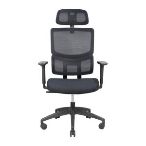 Ergonomischer Bürostuhl Concept, RONDI, mit Netzrückenlehne, verstellbarer Lendenwirbelstütze, Synсhro-Mechanik, schwarz 142071193 - Bürostuhl und Schreibtische