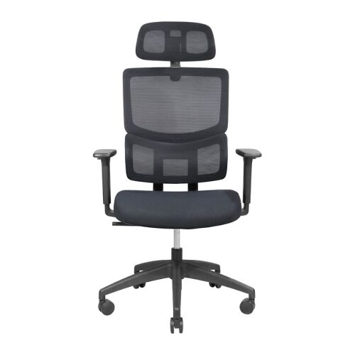 Ergonomischer Bürostuhl Concept, RONDI, mit Netzrückenlehne, verstellbarer Lendenwirbelstütze, Synсhro-Mechanik, schwarz 142071193