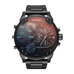 Diesel MR Daddy 2.0 DZ7395 Herren Chronograph Uhr mit schwarzem Edelstahlarmband und mehrschichtigem Zifferblatt - Uhren für Herren