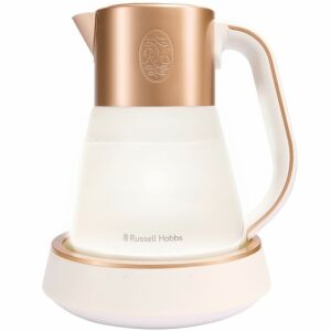 Russell Hobbs Calm Kettle 27450-70 elektromos vízforraló, 2400W, 1,7 l, 40-100°C, csendes forralás, érintőgombok, hangjelzések, 6 változó szín, védelem, BPA- és PFAS-mentes, fehér/arany 142075903 - Russell Hobbs