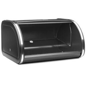 Brabantia kenyértartó doboz, Roll Top, 11 literes űrtartalom, péksüteményekhez is alkalmas, légmentesen záródó fedél, frissen tartja a termékeket, tükrös felület, matt fekete