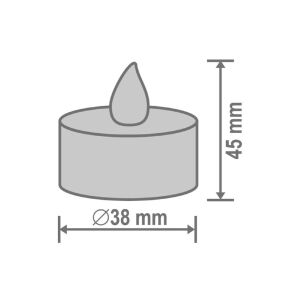 Home CD 6/WH LED-es teamécses, narancssárga LED, 6 db 142090267 - Mécses