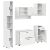 Fürdőszoba bútor szett 5 pcs Magasfényű fehér 30 x 35 x 192 cm 142093167