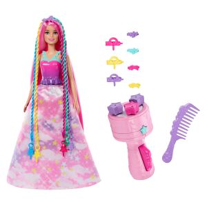 Barbie Dreamtropia Puppe mit Haarstyling-Gerät 144904623 - Mattel Baba