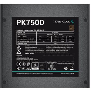 DeepCool Tápegység 750W - PK750D (80 Plus Bronze, Aktív PFC, 12cm ) (R-PK750D-FA0B-JGEU) 142101770 - DeepCool