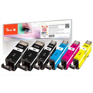 Peach PI100-249 tintapatron 6 db Kompatibilis Fekete, Cián, Magenta, Fotó fekete, Sárga (PI100-249) 142101792 - Peach