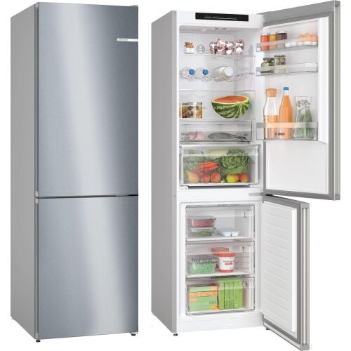 Bosch Serie 4 KGN362IDF combină frigorifică De sine stătător 321 L D Din oţel inoxidabil (KGN362IDF) 142103303