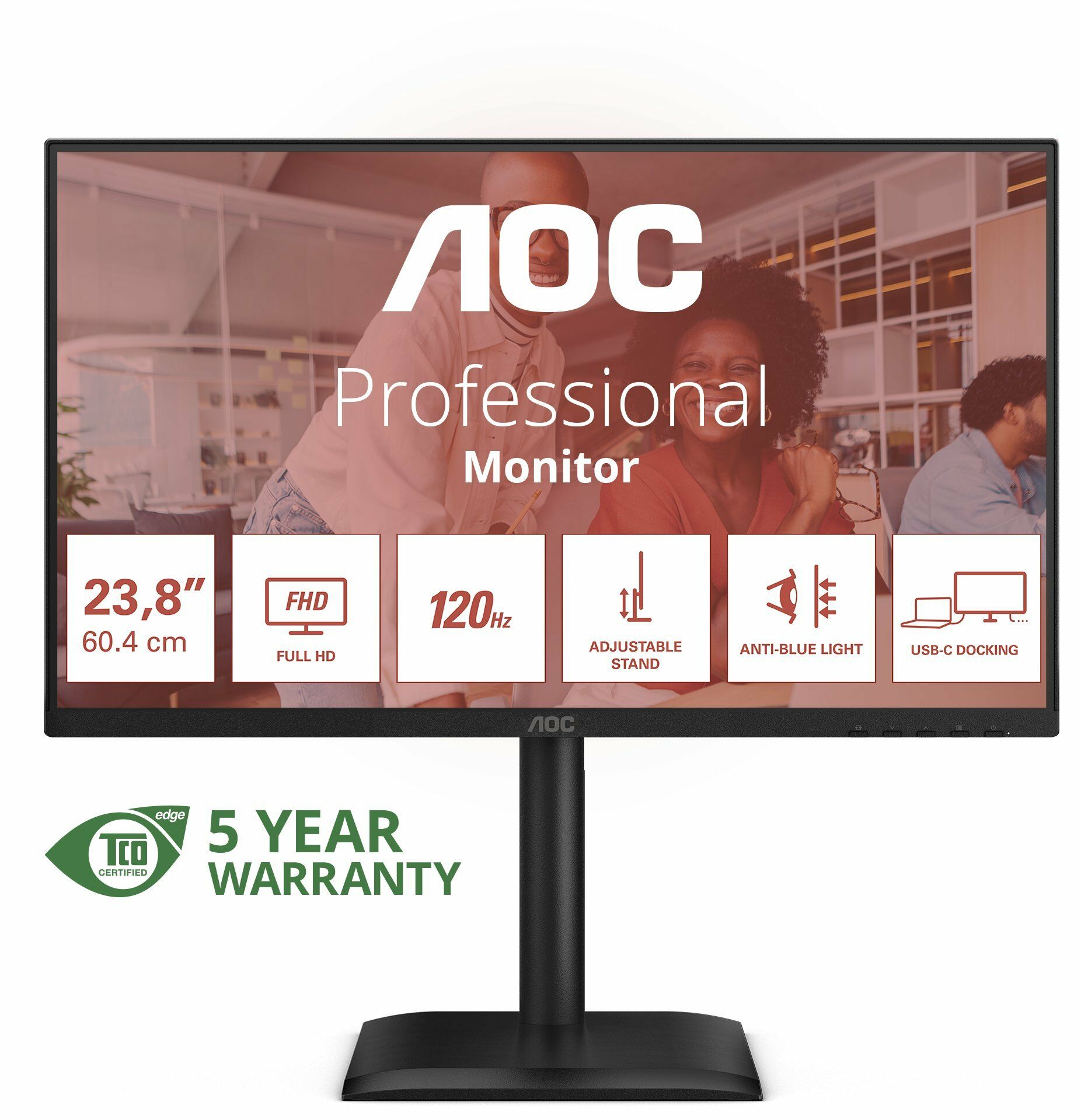 AOC E4 24E4CV monitoare LCD 60,5 cm (23.8") 1920 x 1080 Pixel Full HD LED Negru (24E4CV)