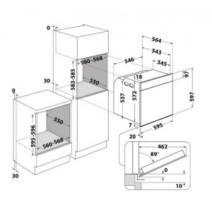 Whirlpool WOI4S8PM0SBA 73 L Fekete (WOI4S8PM0SBA) 142104943 - Whirlpool