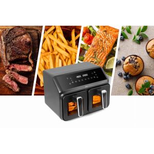 Eldom FR210 AirFryer Forrólevegős sütő 8L 2200 Watt - Fekete (FR210 DUALCRISP) 142106154 - Eldom