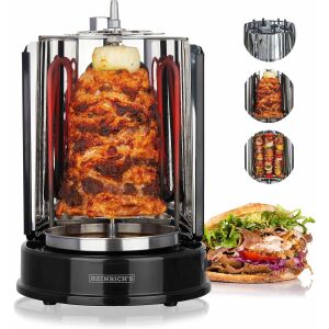 Heinrich's HDG 8687 Függőleges Elektromos Grill 1400 W - Fekete (HDG 8687)