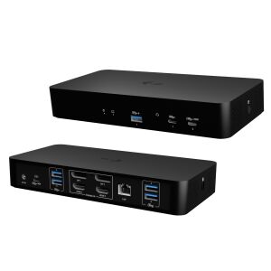 I-TEC Universal Intelligent Dual Display DS 2xHDMI 2xDP 1xGLAN 2xUSB-C Gen2 3xUSB-A Gen2 2xUSB-A Gen1 1xAudio/Mic PD100W KL 143142890 - Stacja dokująca