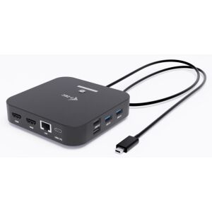I-TEC USB-C Dual HDMI DS 2x HDMI 1x GLAN 2x USB-A 3.2 2x USB 2.0 1x USB-C Gen2 1x USB-C Gen1 1x Audio/Mic Jack 1x 100W USB-C PD 143142873 - Stacja dokująca