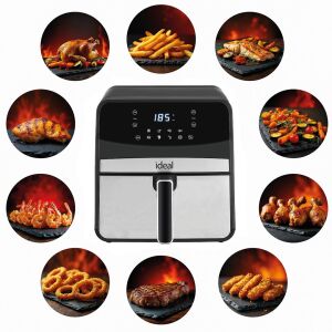 Eldom IK1501 Ideal AirFryer Forrólevegős sütő 6,5L 1800 Watt - Fekete / Inox (IK1501) 142109221 - Eldom