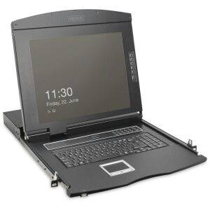 19 HD LCD KVM CONSOLE 1PORT VGA GERMAN MGD 432CM HD TFT VGA (DS-72221-1GE) 142109627 - Digitus