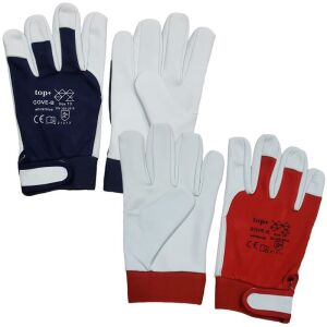 TOP GOVE mănuși de protecție din piele de capră roșii 10 (7-11) 142109840 - Mănuși de lucru