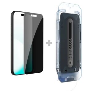 Nillkin edzett üveg kijelzővédő 0.25mm Guardian 2.5D Apple iPhone 17 Pro Max készülékhez fekete (alkalmazóval) 142109965 - Nillkin