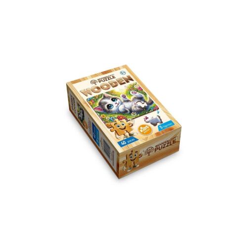 Wooden City 40 db-os fa puzzle - Kedves cica (CH99130-MH) 142113475